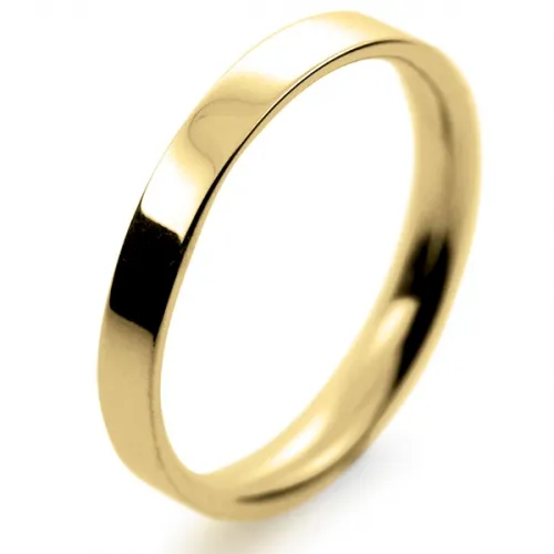 Flat Court Light -  2.5mm (FCSL2.5Y) Yellow Gold Wedding Ring